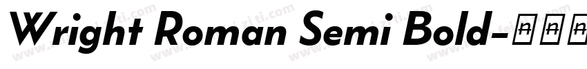 Wright Roman Semi Bold字体转换